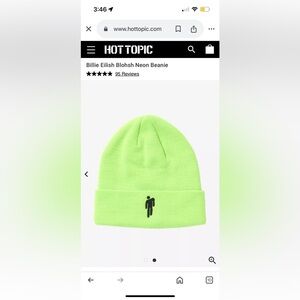 Billie Eilish beanie - Lime green with Blohsh